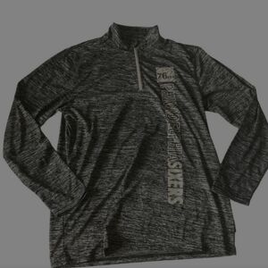 Philadelphia🏀76ers Charcoal Dri-Fit Long Sleeve Half Zip Large BNWT NBA